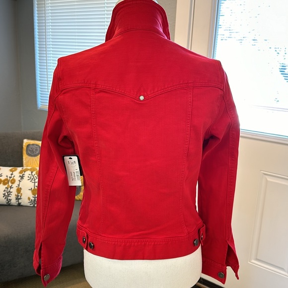 LIVERPOOL TRUCKER DENIM RED JACKET - Picture 4 of 13